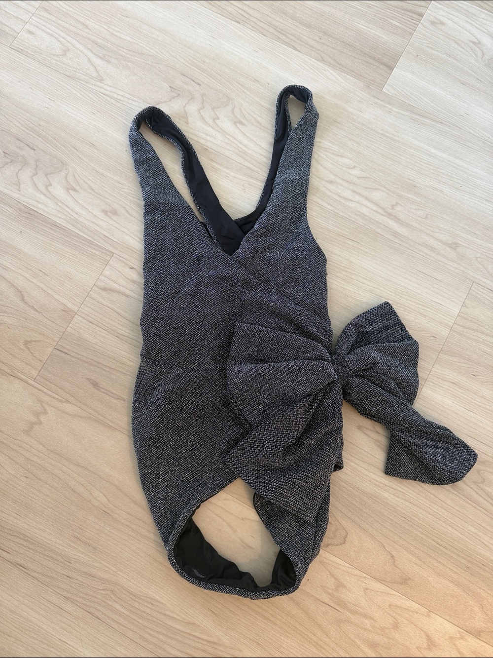 Beach Riot Gray Textured One-Piece Swimsuit with Side Bow